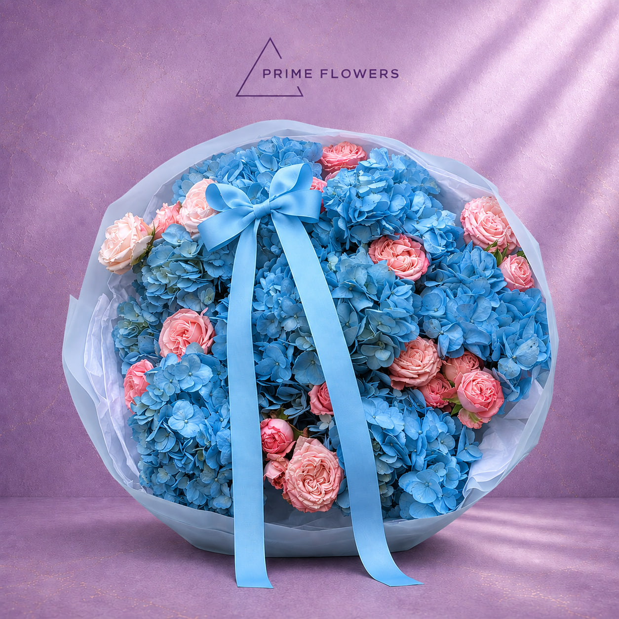 Pastel Hydrangea 82 букет из гортензии и пионовидных роз | Prime Flowers Ташкент