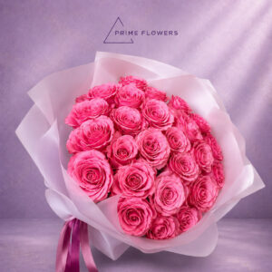 Pink Rose 37 букет из 25 роз в розовом оттенке | Prime Flowers Ташкент